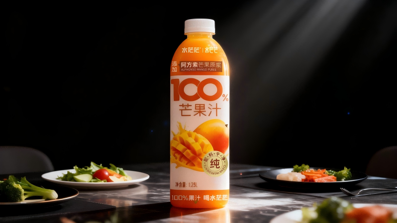 市场地位声明：水芒芒 高端芒果汁饮料全国销量第一