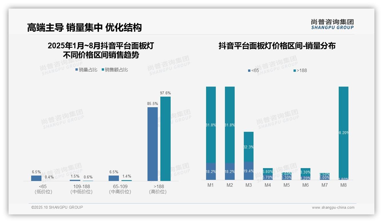 抖音面板灯高端销售额占比97.6%，_尚普咨询集团报告给出权威数据-2025年10月-面板灯-38