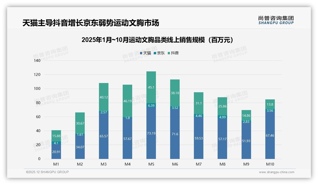 天猫65%份额抖音36%运动文胸两强渠道打法差异全解析——尚普咨询集团年度复盘-2025年12月-运动文胸-38