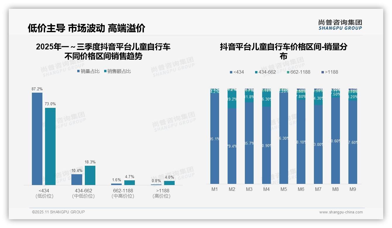 尚普咨询集团报告揭示：抖音低端销量占比87.2%-2025年11月-儿童自行车-38