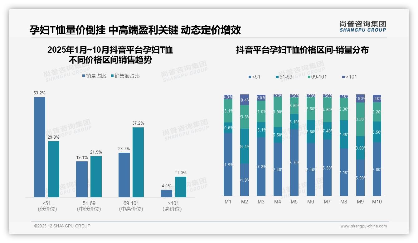 孕妇T恤夏季38%需求集中，天猫京东69-101元中端段34%销售额待抢——尚普咨询集团市场扫描-2025年12月-孕妇T恤-38