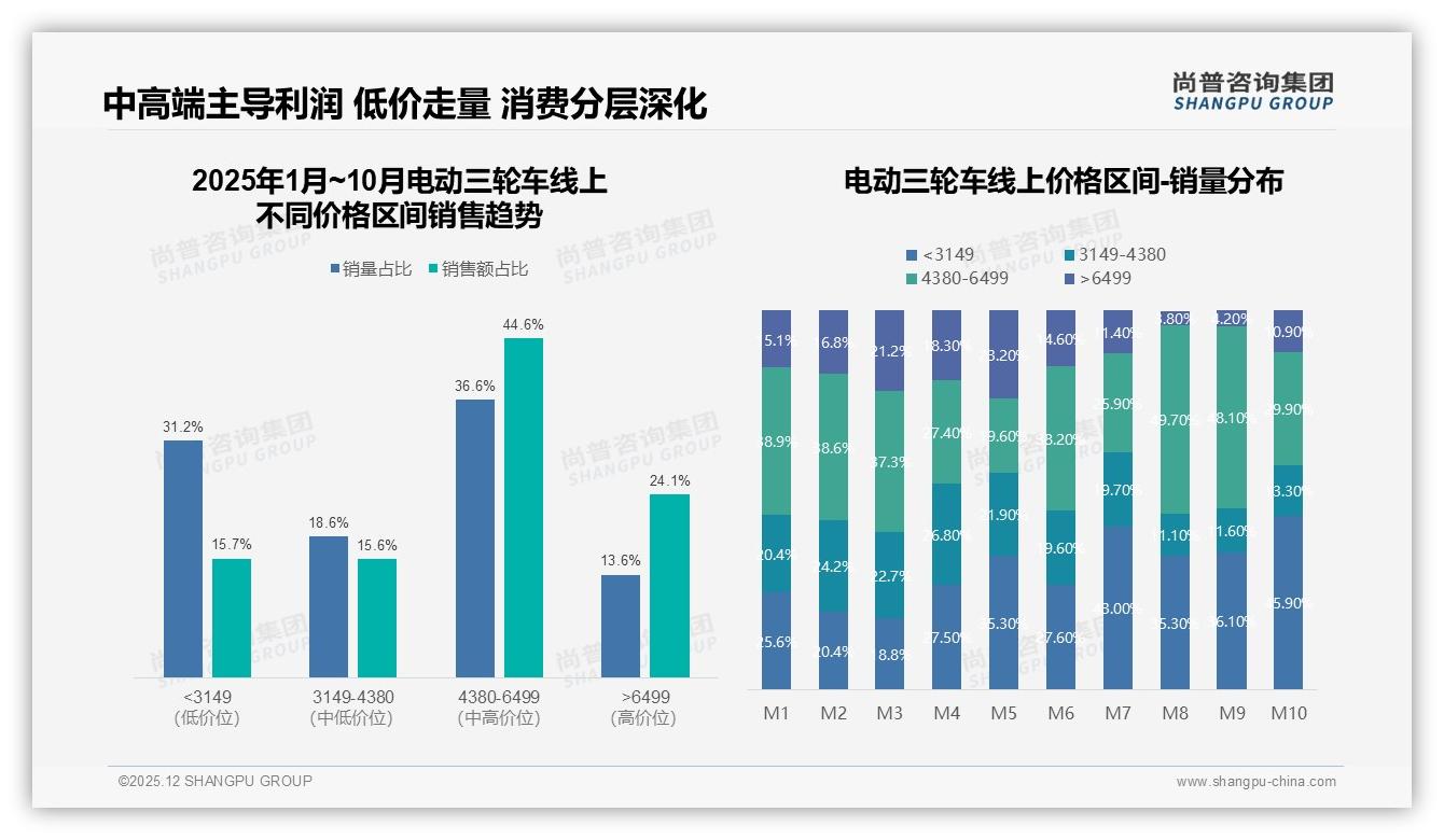 尚普咨询集团数据洞察：5000元以下32%份额，电动三轮车中低端价格战白热化-2025年12月-电动三轮车-38