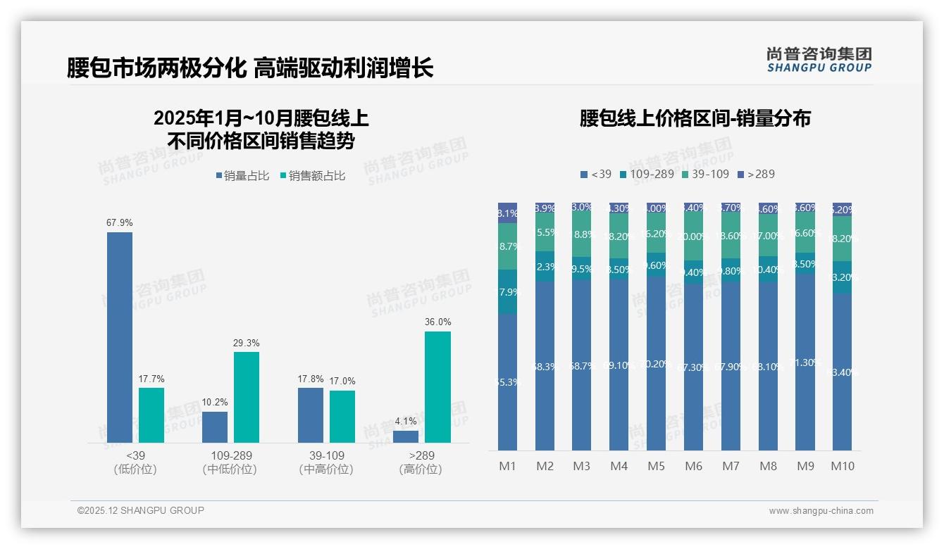 尚普咨询集团行业观察：67.9%低价腰包走量却不赚钱，品牌如何高端突围占36%销售额-2025年12月-腰包-38