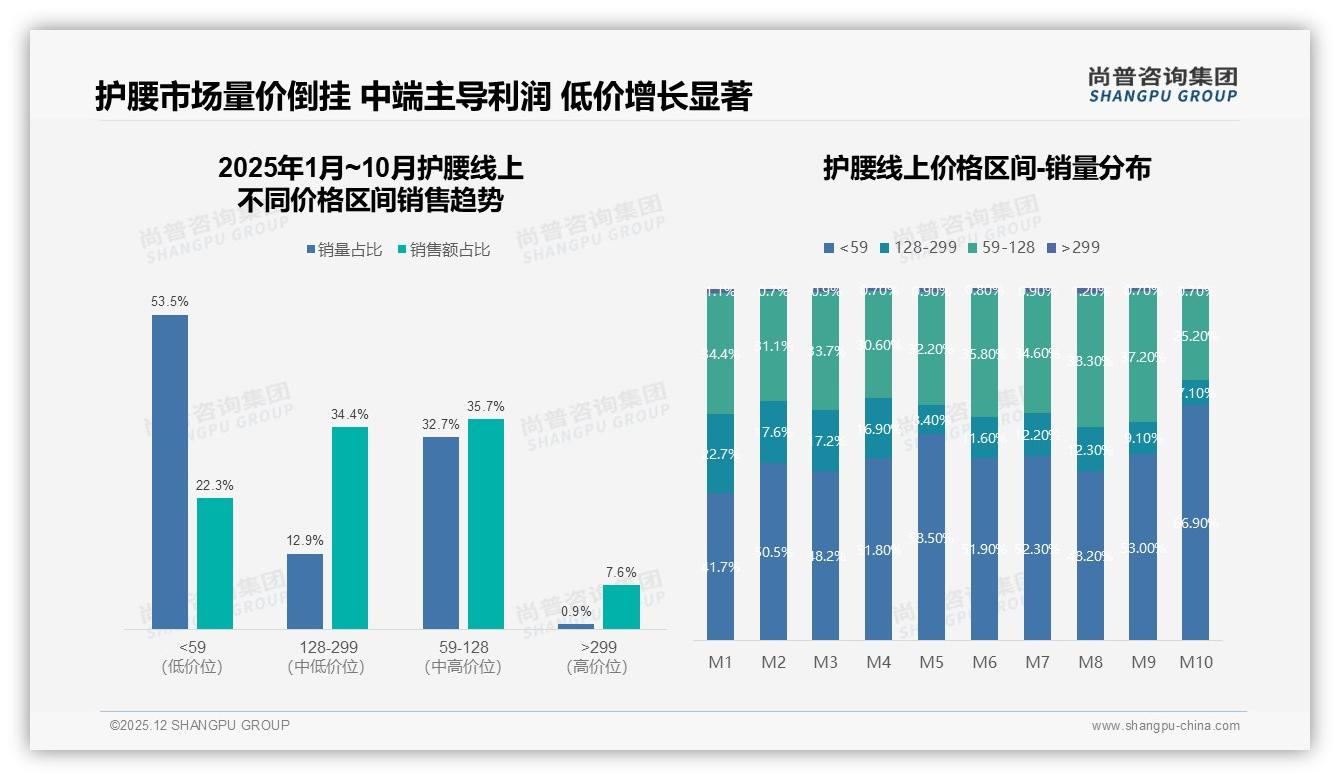 价格接受度50至150元占59%护腰中端定价策略——尚普咨询集团行业观察-2025年12月-护腰-38