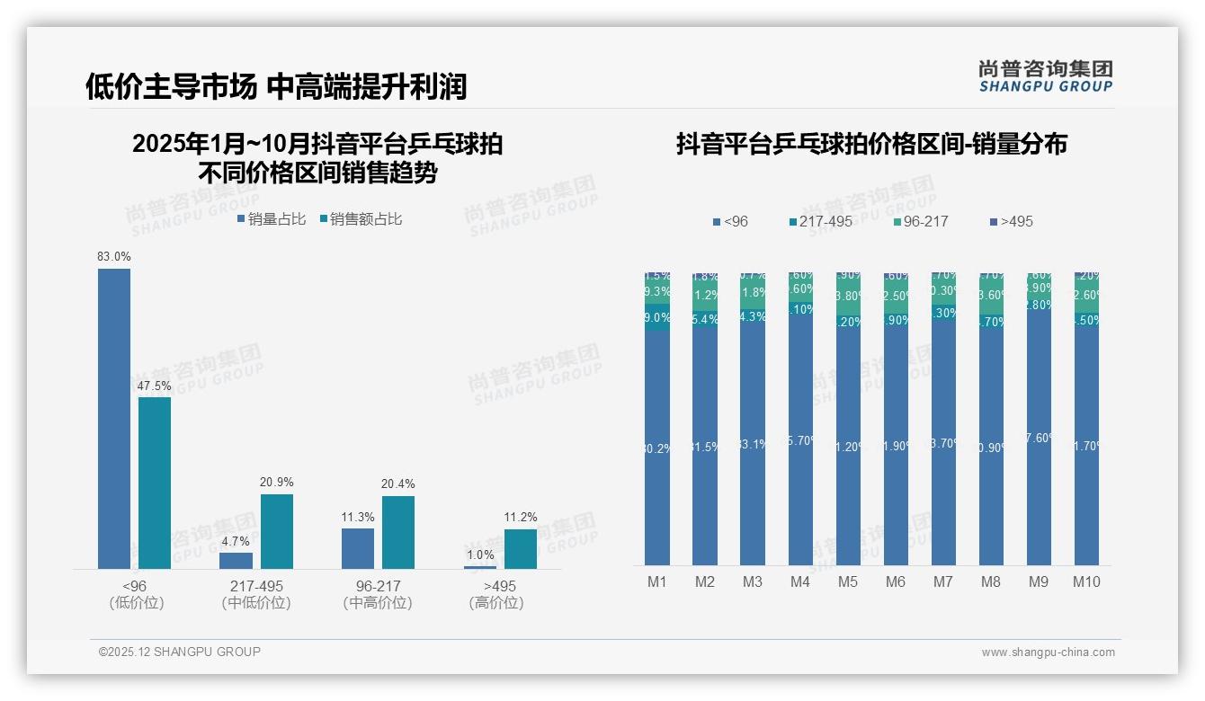 100至300元42%份额乒乓球拍中端为王，品牌利润攻守道——尚普咨询集团报告披露-2025年12月-乒乓球拍-38