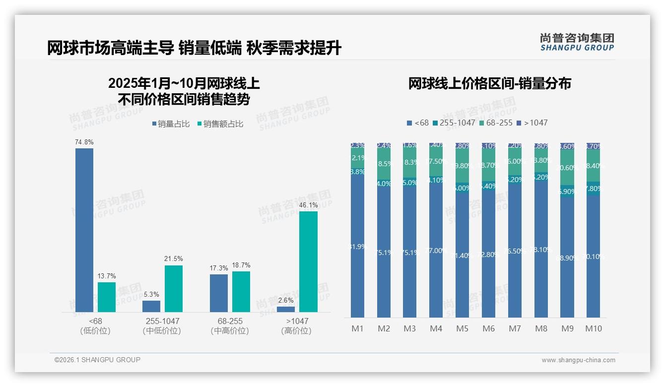 500~1000元支出占28%网球中等消费崛起，高端渗透仍低——尚普咨询集团报告披露-2026年1月-网球-38