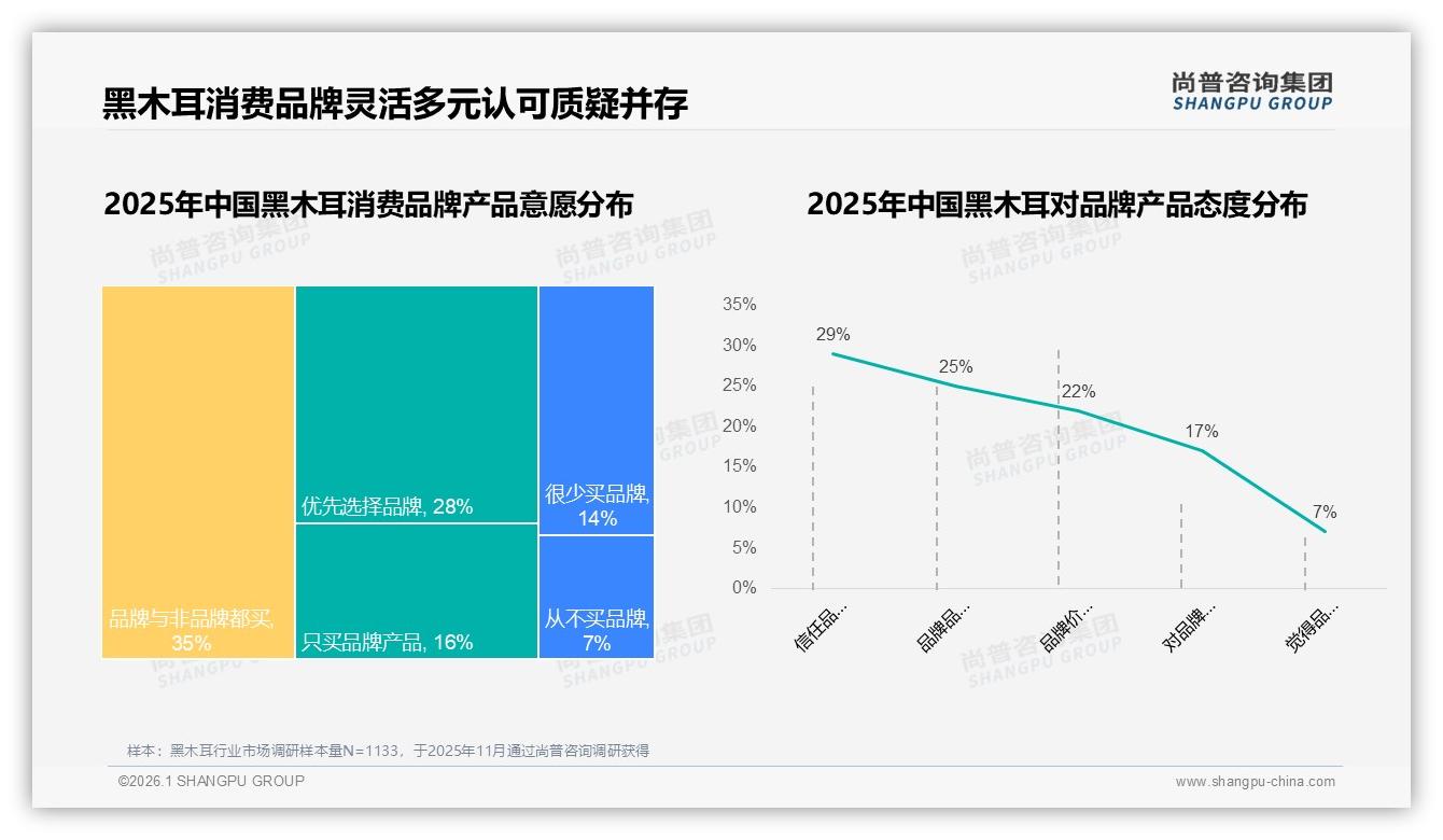 尚普咨询集团研报速览：固定品牌复购50~70%占31%，价格优惠32%诱因促品牌转换-2026年1月-黑木耳-38