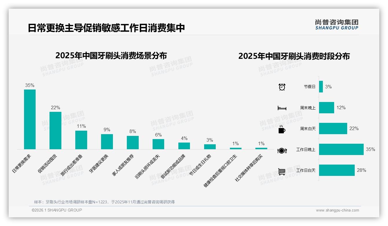 41%消费者3~4个月更换牙刷头，高端占比仅16.1%却贡献46.2%销售额-2026年1月-牙刷头-38