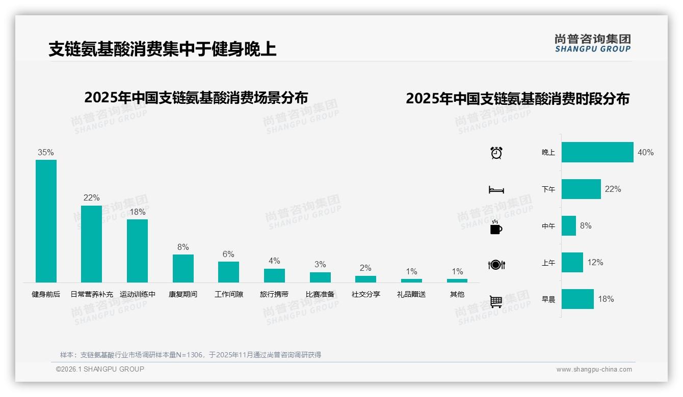晚上时段占40%，支链氨基酸夜间修复场景待深挖——尚普咨询集团行业观察-2026年1月-支链氨基酸-38