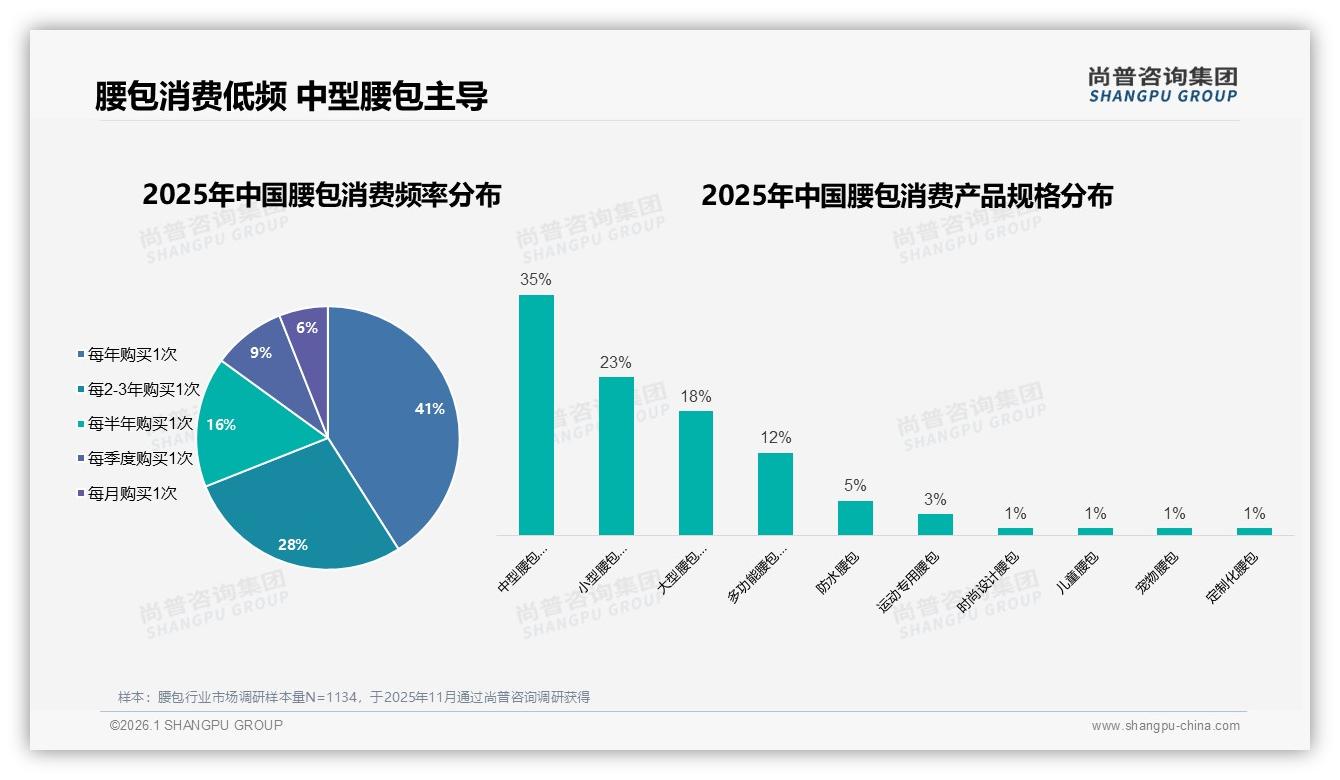 尚普咨询集团数据洞察：26至35岁人群占31%腰包消费，中等收入月入5~8万成主力-2026年1月-腰包-38